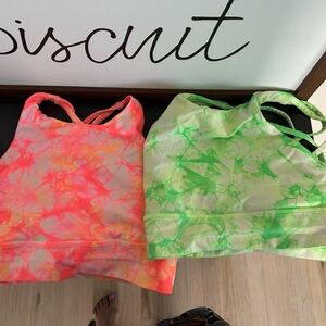 Lululemon tie dye high neck sports bras